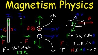 Magnetism Magnetic Field Force Right Hand Rule Amperes Law Torque Solenoid Physics Problems [upl. by Einnaej]