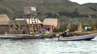 Lago Titicaca TiticacaSee Islas de los UrosSillustani  Puno Perú  Música Pedro Valencia [upl. by Eonak]