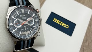 Seiko Chronograph Blue Dial Men’s Watch SSB409P1 Unboxing UnboxWatches [upl. by Ellienad]