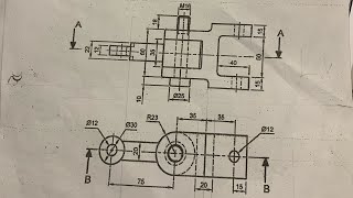 Engineering Drawing N2 Sectional Drawing A [upl. by Hirasuna]