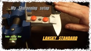 MY SHARPENING SETUP LANSKY STANDARD WITH VISE ASSIST [upl. by Gae]