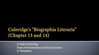 Biographia Literaria by S T Coleridge in Bengali summary Explanation And Analysis [upl. by Daphna856]