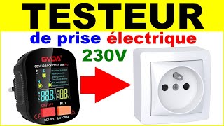 Testeur de prise électrique électronique différentiel voltmètre GVDA GD101B socket tester GVDA [upl. by Virgel316]