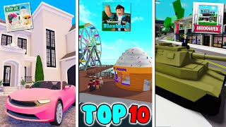 TOP 10 ROLEPLAY GAMES ON ROBLOX [upl. by Redd]