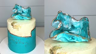 Cake decorating tutorials  FAULT LINE CAKE  Sugarella Sweets [upl. by Blen]