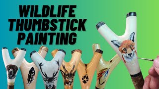 Painting a Wildlife Thumbstick StepbyStep Guide [upl. by Eusadnilem]