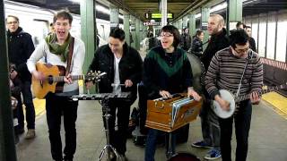 FREELANCE WHALES generator  first floor BEDFORD L SUBWAY PLATFORM Brooklyn NYC March 2 2010 [upl. by Acitel]