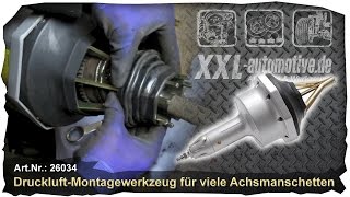 Druckluftwerkzeug zur Montage von Achsmanschetten Achsmaschette Werkzeug wechseln PSA Peugeot Fiat [upl. by Zasuwa]