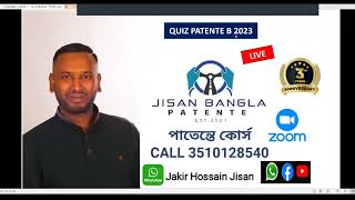 QUIZ PATENTE B CAPITOLO 1 LA STRADA JISAN BANGLA PATENTE CLASS CALL 3510128540 JAKIR HOSSAIN JISAN [upl. by Otineb]