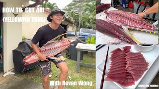 HOW TO CUTPROCESS AHI YELLOWFIN TUNA [upl. by Eile156]