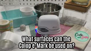 What surfaces can the COLOP emark print on [upl. by Maxie466]