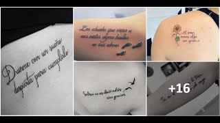 Tatuajes de Frases 16 Hermosas y Conmovedoras Frases [upl. by Yuht773]