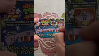 Winning on Florida lottery 1 triple match scratchers fun scratchofftickets [upl. by Godart]