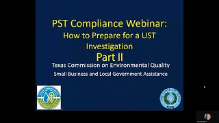 PST Compliance Webinar Part II How to Prepare for a UST Investigation [upl. by Crissie]