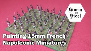 Painting 15mm French Napoleonic Miniatures  Storm of Steel Wargaming [upl. by Ardnala808]