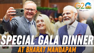 Exclusive visuals from Gala dinner during G20 Summit at Bharat Mandapam [upl. by Danyette]