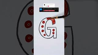 painting quotGquot letter with Red 🎨✨️ shorts letters art drawing painting G [upl. by Elleb]