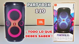 JBL Partybox 110 ¡TODO LO QUE NECESITAS SABER ANTES DE COMPRAR [upl. by Cunningham]