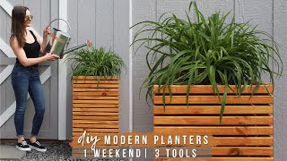 EASY DIY PLANTERS IN 1 WEEKEND amp WITH 3 POWER TOOLS [upl. by Theressa]