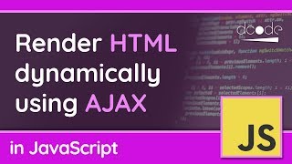 Render HTML Dynamically Using AJAX  JavaScript Tutorial [upl. by Vladimir]