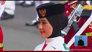 Paskibraka Cantik Pembawa Baki  Upacara Penurunan Bendera 17 Agustus 2022  Ayumi Putri Sasaki [upl. by Quinn]