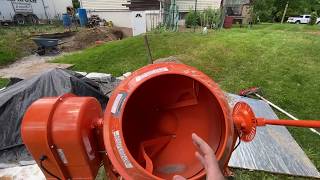 Cement Mixer review Harbor Freight [upl. by Vallery69]