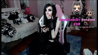 Eugenia Cooney Donation Reaction 9  5000 Donation Twitch December 31 2021 [upl. by Annehs]