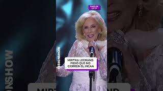 Mirtha Legrand pidió que no se cierre el INCAA en los premios Martín Fierro de Cine [upl. by Atirehs]