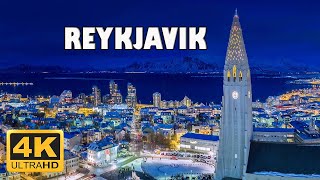 Reykjavik Iceland ðŸ‡®ðŸ‡¸ 4K Drone Footage [upl. by Ecyned]