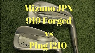 Comparison between Mizuno JPX 919 Forged amp Ping i210 Irons [upl. by Alyacim986]