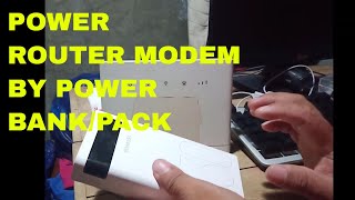 How to use power bank to power up a modem or router [upl. by Oicneserc862]