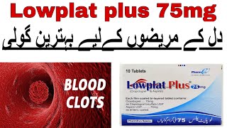 Lowplat plus 75mg uses in urdu  Clopidogrel  How to use  side effects [upl. by Strade]