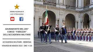 Accademia Militare – Giuramento degli Allievi del 205° Corso “Fierezza” [upl. by Ayres]