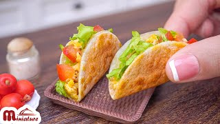 Tasty Miniature Chicken Tacos Recipe  New Snack Idea by Miniature Cooking  ASMR Cooking Mini Food [upl. by Pelson]