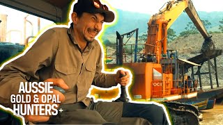 Parker Uses A 110Ton Excavator And Falls In Love  Gold Rush Parkers Trail [upl. by Jerz]