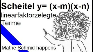 Scheitelbestimmungen bei linearfaktorzerlegten Termen xmxn  Mathematik vom Mathe Schmid [upl. by Nadya]