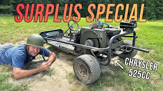 We Built a MILITARY 4 Cylinder Go Kart for Cheap [upl. by Aynwad]