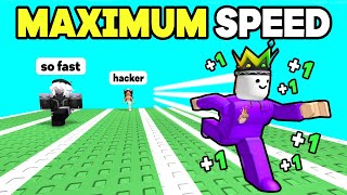 I GLITCHED The MAXIMUM SPEED On Roblox Every Second You Get 1 WalkSpeed [upl. by Yemorej]