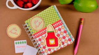 Cómo hacer un RECETARIO tipo SCRAPBOOK fácil [upl. by Inama853]