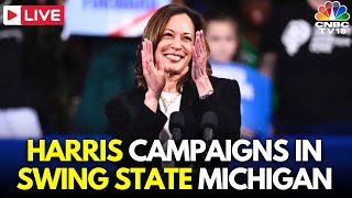 Kamala Harris LIVE Harris Speaks at a Campaign Event in Detroit Michigan  Trump vs Harris  N18G [upl. by Strader]