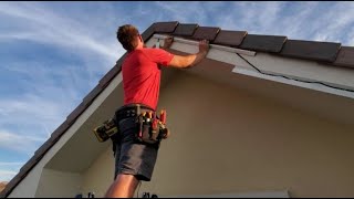 Installing EverLights Channel On A Peak  DIY Permanent Christmas Light permanentchristmaslights [upl. by Hardi10]