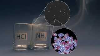 HClNH3NH4Cl  Ammonium chloride smoke under 100000000x microscope [upl. by Audras712]