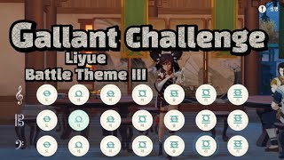 Lyre Liyue Battle Theme III  Gallant Challenge Genshin Impact Lyre  원신 리월 전투 배경음악 3 [upl. by Granny798]