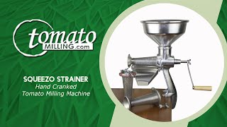 How To Operate Squeezo Strainer Hand Cranked Tomato Miller [upl. by Arracahs172]