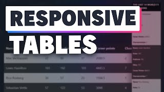 How to create a responsive HTML table [upl. by Ileray327]