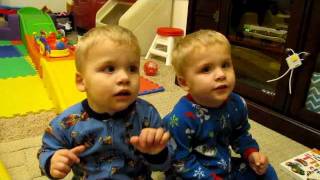 Identical Twins Singing Twinkle Twinkle Little Star [upl. by Crabb566]