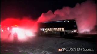 Greyhound Bus In Flames Dozens Escape [upl. by Skipp]