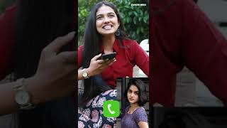 MAMITHA BAIJU  LIVE PHONE CALL TO ANASWARA RAJAN GINGER MEDIA  shorts [upl. by Elwin]