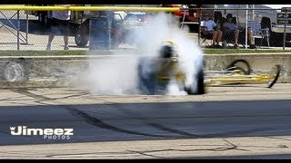 INSANE CRASH NITRO DRAGSTER MELTDOWN DRAGS BYRON DRAGWAY [upl. by Acemat]