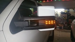 Dual Function Running lightTurn signal 2014 Silverado New GM Tow Mirrors [upl. by Anaeco]